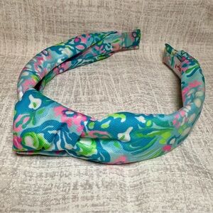 Lilly Pulitzer Knotted Headband in Aqua La Vista Print